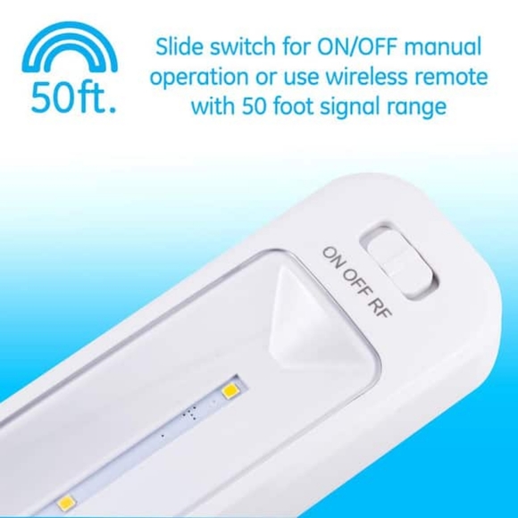 GE Wireless Battery Operated 10" LED Tap Light Bar 70 Lumens Under Counter Remot - Picture 5 of 6